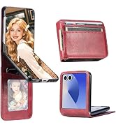 Fofvccv for Samsung Galaxy Z Flip 7 Wallet Case with 4 Card Slots, Premium PU Leather Case Busine...