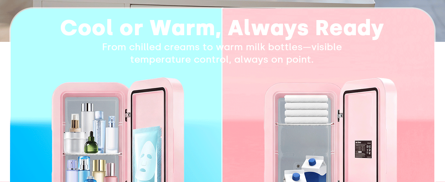 mini fridge pink