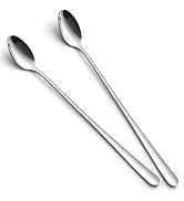 IQCWOOD Ice Tea Spoons, 9-Inch Long Handle Spoons, Ice Cream Spoon, Stirring Spoons for Cocktail,...