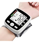 Blood Pressure Monitor Digital Wrist BP Machine Automatic BP Cuff with 2 Users 180 Memory Voice L...