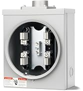 100 Amp Meter Socket, 4 Jaw Meter Base, 600V 3 Wire Ring Type, with Horn Bypass Meter Cover Plate...