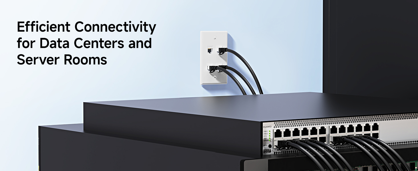 Low Profile 2-Port Keystone Jack Wall Plate