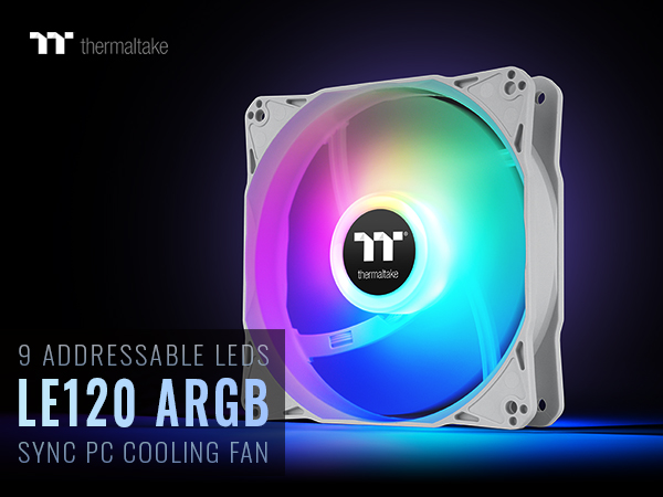 LE120 ARGB Sync PC Cooling Fan White (3-Fan Pack)