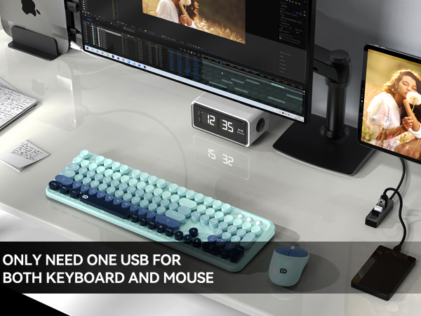 keyboard and mouse combo with USB receiver