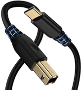 6FT USB B to USB C Printer Cable, USB C MIDI Cable USB Type B Cable Cord Printer Cable to USB C f...