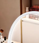 Yokilly Arc Half Moon Light: 16" Half Moon Light with Foldable Bracket for Desk Salon Table Use -...