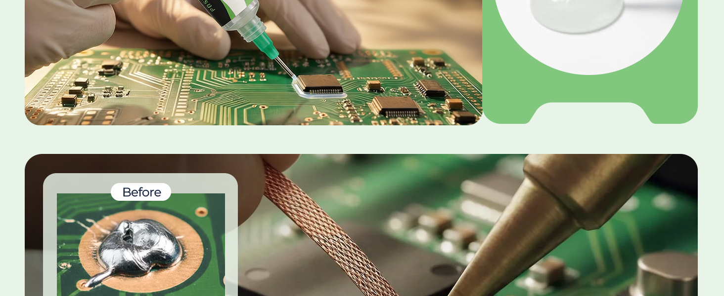 Solder Flux Paste Desoldering Wick No Clean Rosin Handy Flux Syringe Solder Wick Braid