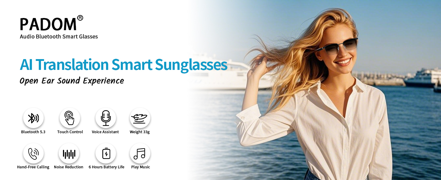 UF-10 Smart AI Translation Glasses for women