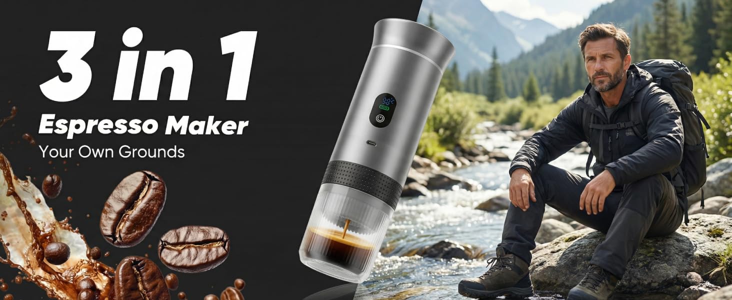 portable espresso maker;portable coffee maker;portable espresso machine;travel espresso maker