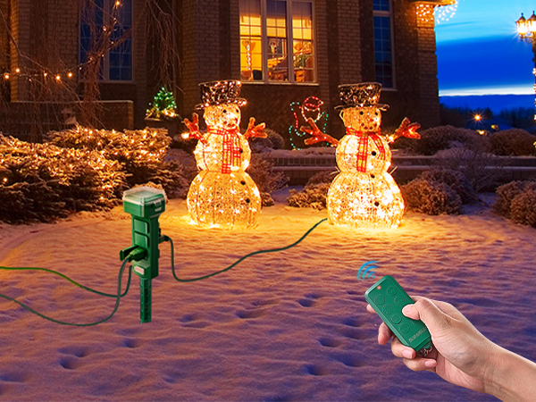 outdoor multi plug outlet waterproof outdoor christmas lights timer
