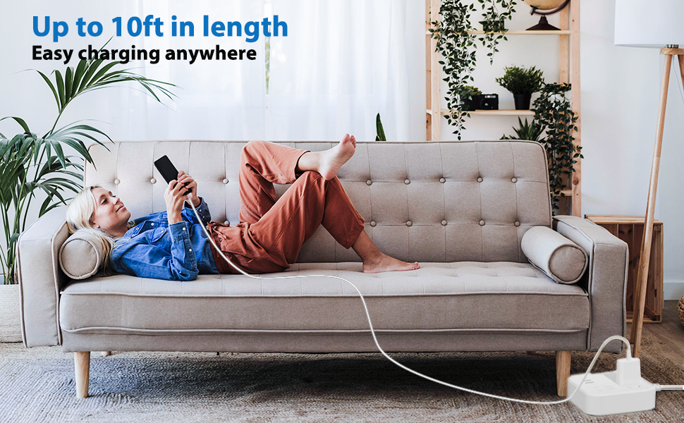 Up to 10ft in length