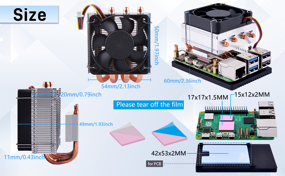 raspberry pi 5 aluminum heatsink