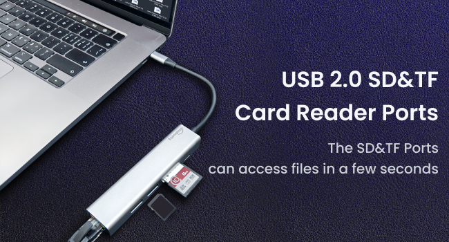 usbc hub ethernet adapter with 100w power a+62