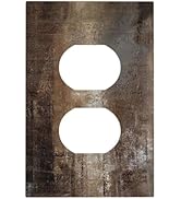 Taupe Beige Brown Grey Gray Abstract Art 1-Gang Duplex Receptacle Wall Plate Outlet Covers Modern...