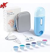 Baby Nail File Electric, 4-in-1 Battery Powered Baby Nail Trimmer Electric with Storage Case &amp; Ni...