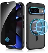 Ruky for Google Pixel 9 / Pixel 9 Pro Case Compatible with MagSafe, [with Privacy Screen Protecto...