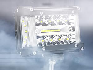 Nilight 4.3 Inch Triple Row Spot Flood Combo Side Shooter Light Bar Salt Spray Test