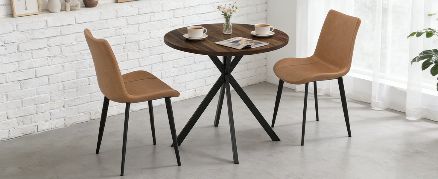 Round Dining Table Chairs Set for 2