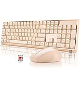 darkFlash Wireless Mechanical Keyboard and Mouse for Office, 106 Keys Full-Size Keyboard and Mous...