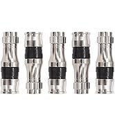 mxuteuk 5PCS RG11 F Type Coaxial Cable Compression Connectors with Weather Seal Ring G024-BK-Z-5