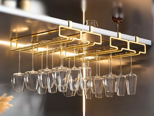 wine glass rack under cabinet metal wine glass holder hanger organizer stemwares racks hangers 