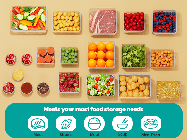 Food Storage Containers with Lids Airtight