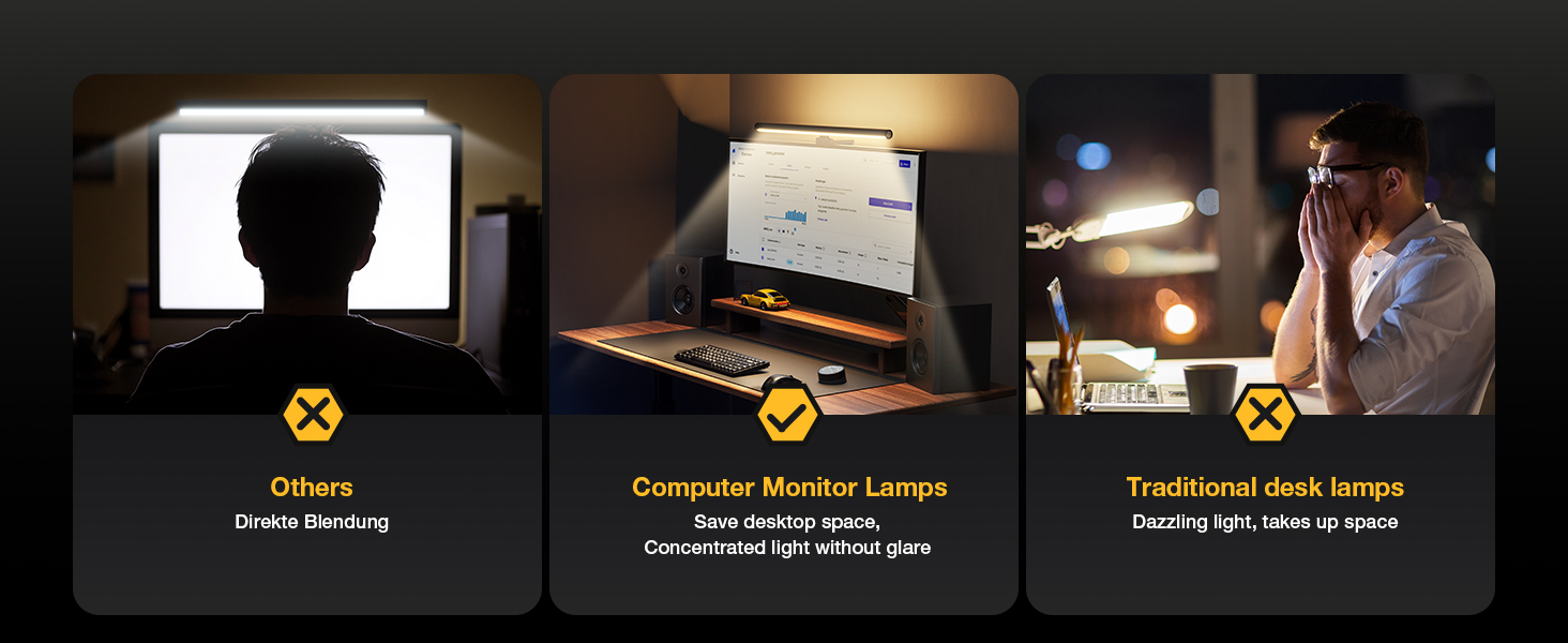 computer monitor light bar, desk light for home office laptop,led desk lamps