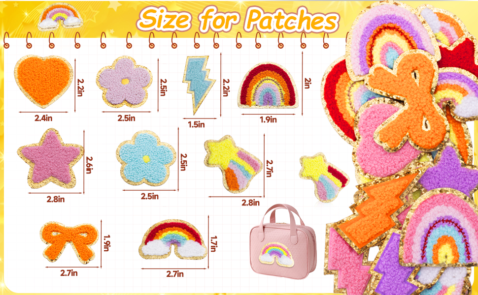 Preppy Cute Chenille Patches