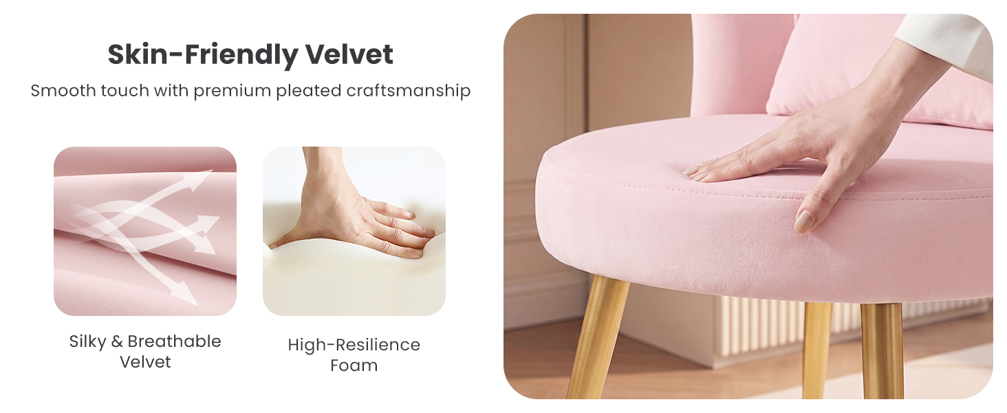 pink vanity chair
