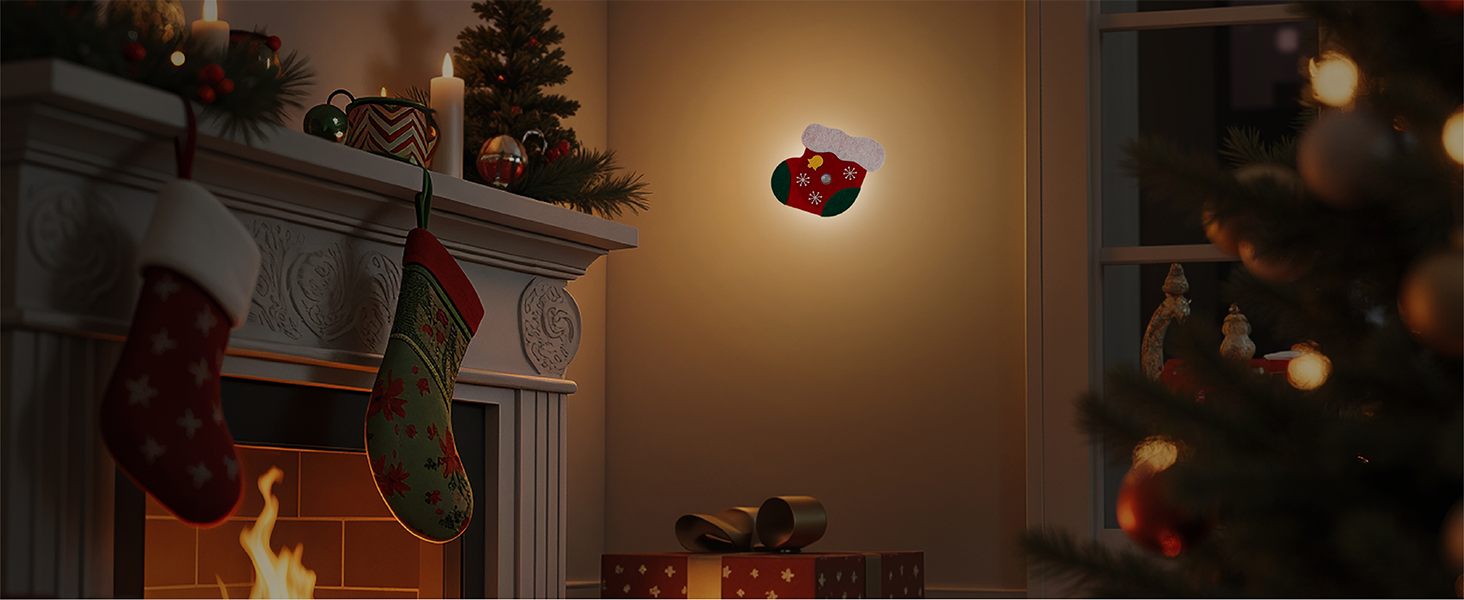 Christmas Stocking Motion Sensor Night Light, Corner