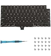 Willhom Keyboard with Screws and Screwdriver Kit Replacement for MacBook Pro with Retina Display ...