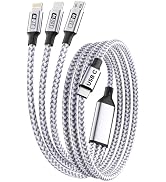 100W Fast Charging Cable, 3 in 1 USB C Charging Cords for Multiple Devices | USB C to Multiple Co...