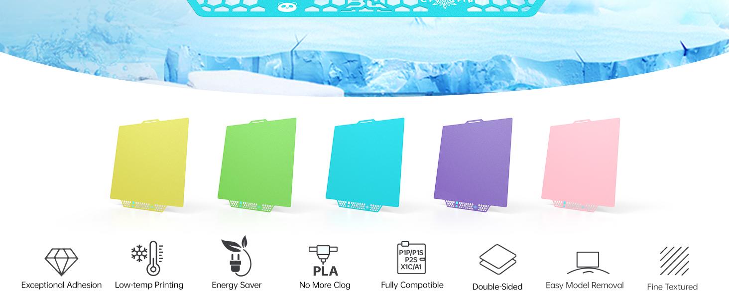 BIQU CryoGrip Glacier build plate for Bambu Lab printers