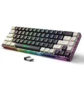 GEODMAER 65% Wireless Gaming Keyboard: LED Backlit, 68 Keys, Ultra-Compact, Anti-ghosting, No-Con...