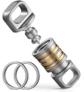 TISUR Titanium Quick Release Keychain, Detachable Swivel Small Carabiner Key Chain, Key Ring Hold...