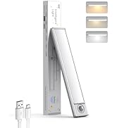 TheDeco 8 inch Under Cabinet Lighting, 34-LED 3CCT Dimmable Under Counter Lights, 1 Pack Stick-On...