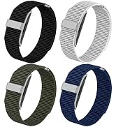 4 Pack Nylon Band for Hume Band, Hook and Loop Velcro Strap, Soft Breathable Adjustable Sport Wri...