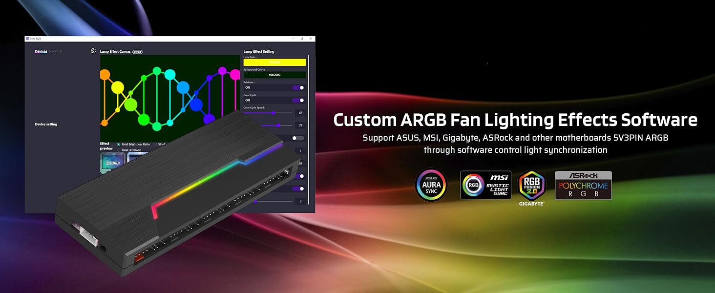 CUSTOMIZABLE ARGB FAN LIGHTING EFFECTS SOFTWARE