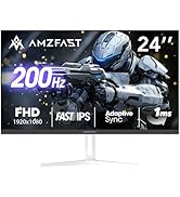 Amzfast 24 Inch Gaming Monitor 200Hz FHD 1080p Fast IPS Computer Monitor, 110% sRGB 1ms HDR Suppo...