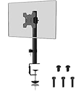 Suptek Single LED LCD Monitor Desk Mount for 1 / One Screen up to 27 inch Heavy Duty Adjustable S...