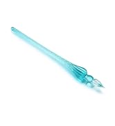 Galepromot Peacock Blue Glass Dip Pen Vintage Glass Dip Dipping Pen Filling Ink Signature Calligr...