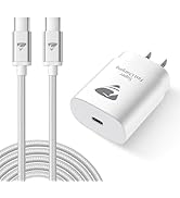 25W USB C Charger Block, Type C Charger Fast Charging Adpter USBC Android Phone Charger with 6ft ...