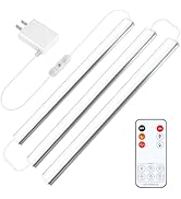 Benreom Under Cabinet Lighting Plug in, 3 Pcs 12 Inch Ultra Thin Under Cabinet Lights, Super Brig...