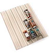 YouCopia SpiceLiner Adjustable Spice Drawer Liner, 10ft Roll, Sandstone, Seasoning and Spices Bot...