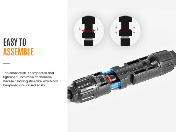  Pjerjzn Solar Adapter 6-in-1 Kit Adapter Cable Solar Connector