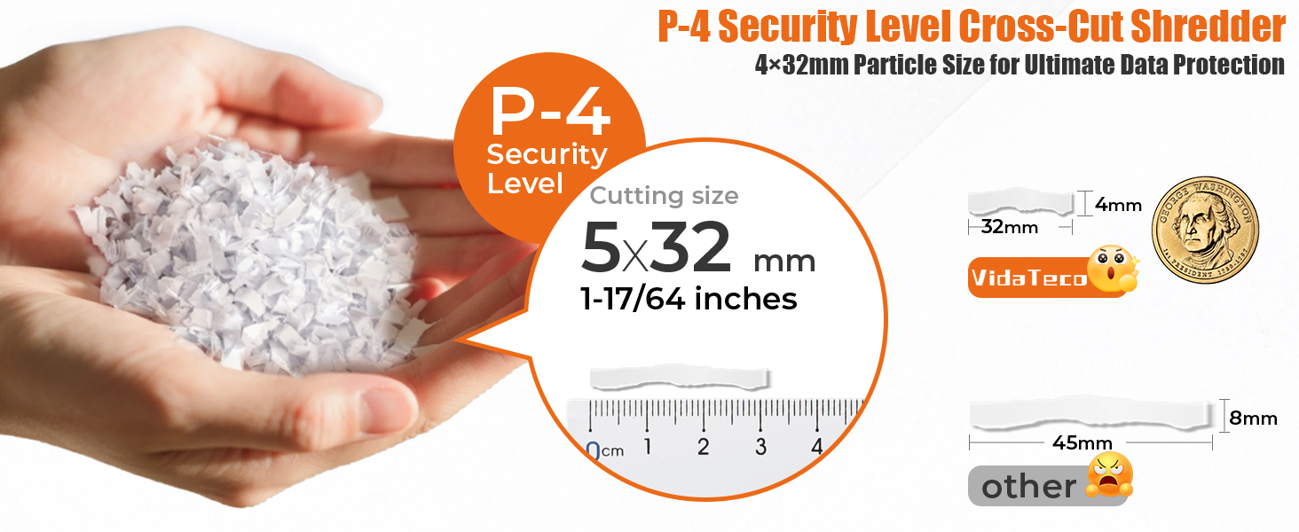 P-4 Security Level Cross-Cut Shredder