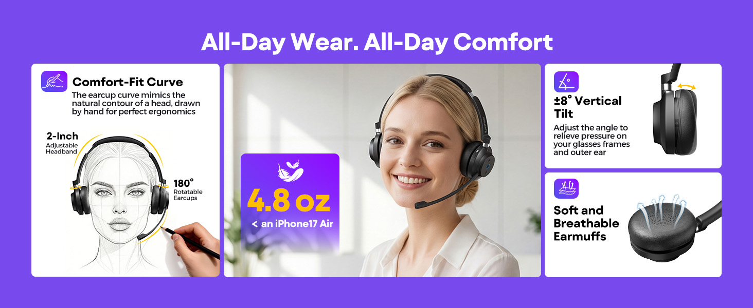 wireless headset with mic