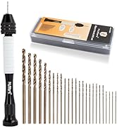 Mulwark 26 Pcs Precision Pin Vise Hand Drill Set - Manual Small Hand Drill with HSS Micro Twist ...