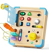 lalalark Electronic Busy Board – Montessori-Inspired Pretend Toy with 15 LED Lights &amp; 9 Sound Eff...