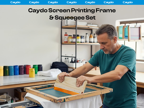 Caydo Screen Printing Frame &amp;amp; Squeegee Set